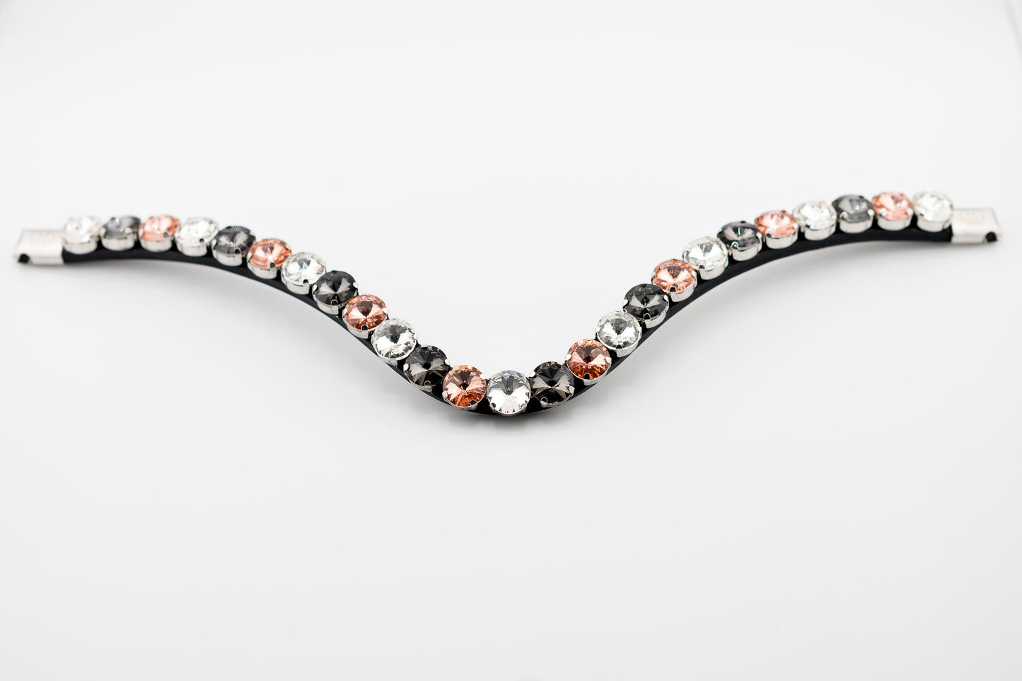 IBV EQUINE Crystal pink black white browband