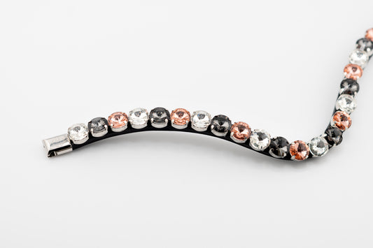 IBV EQUINE Crystal pink black white browband