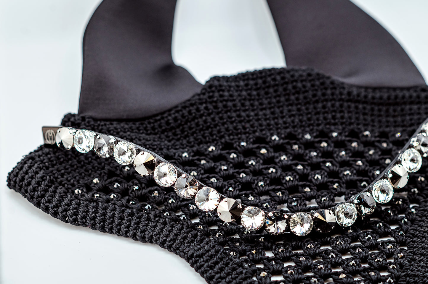IBV EQUINE Crystal Black&White browband