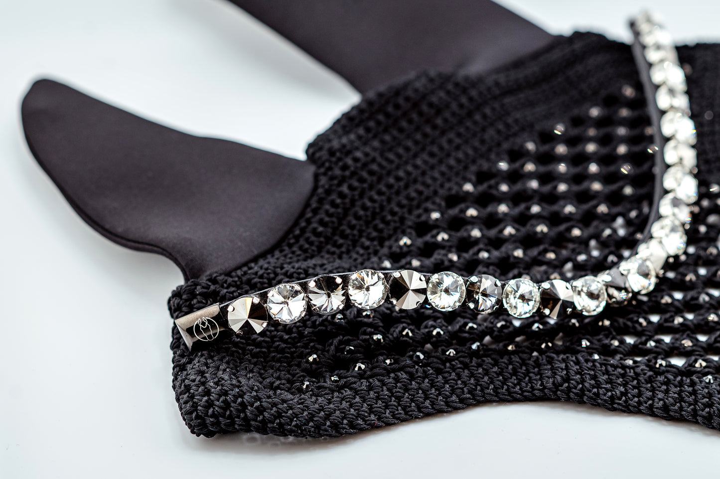 IBV EQUINE Crystal Black&White browband