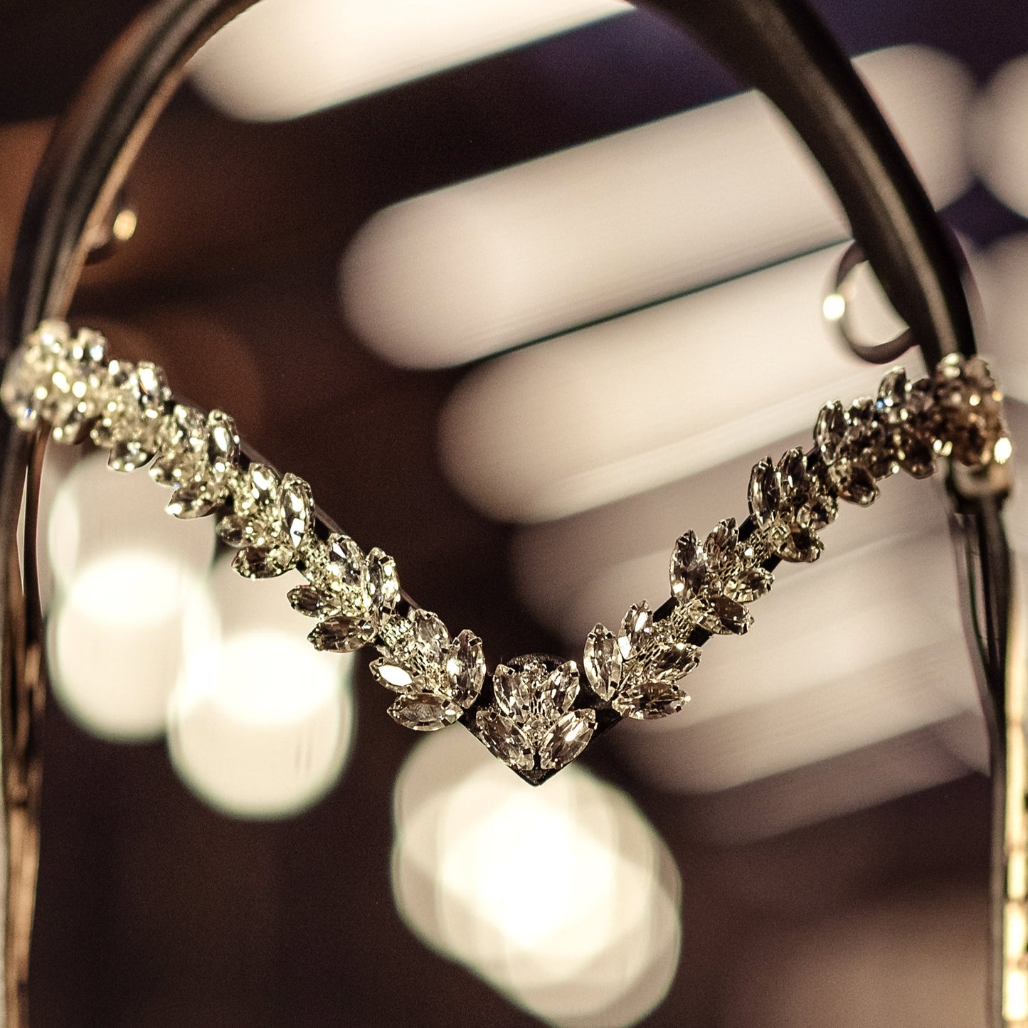Horse browband Caesar White by IBV Equine