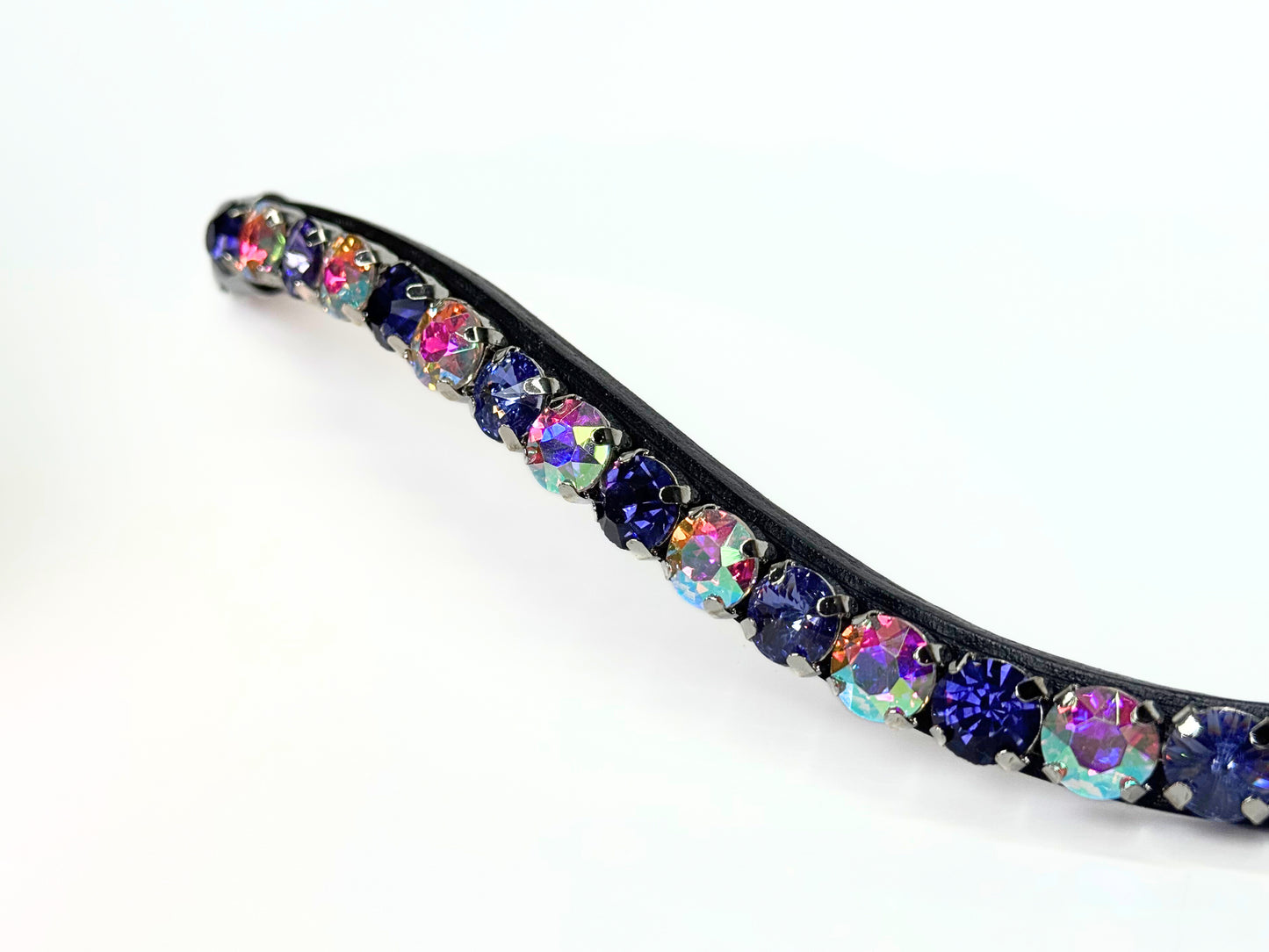Horse browband Crystal Aurora Amethyst by IBV Equine