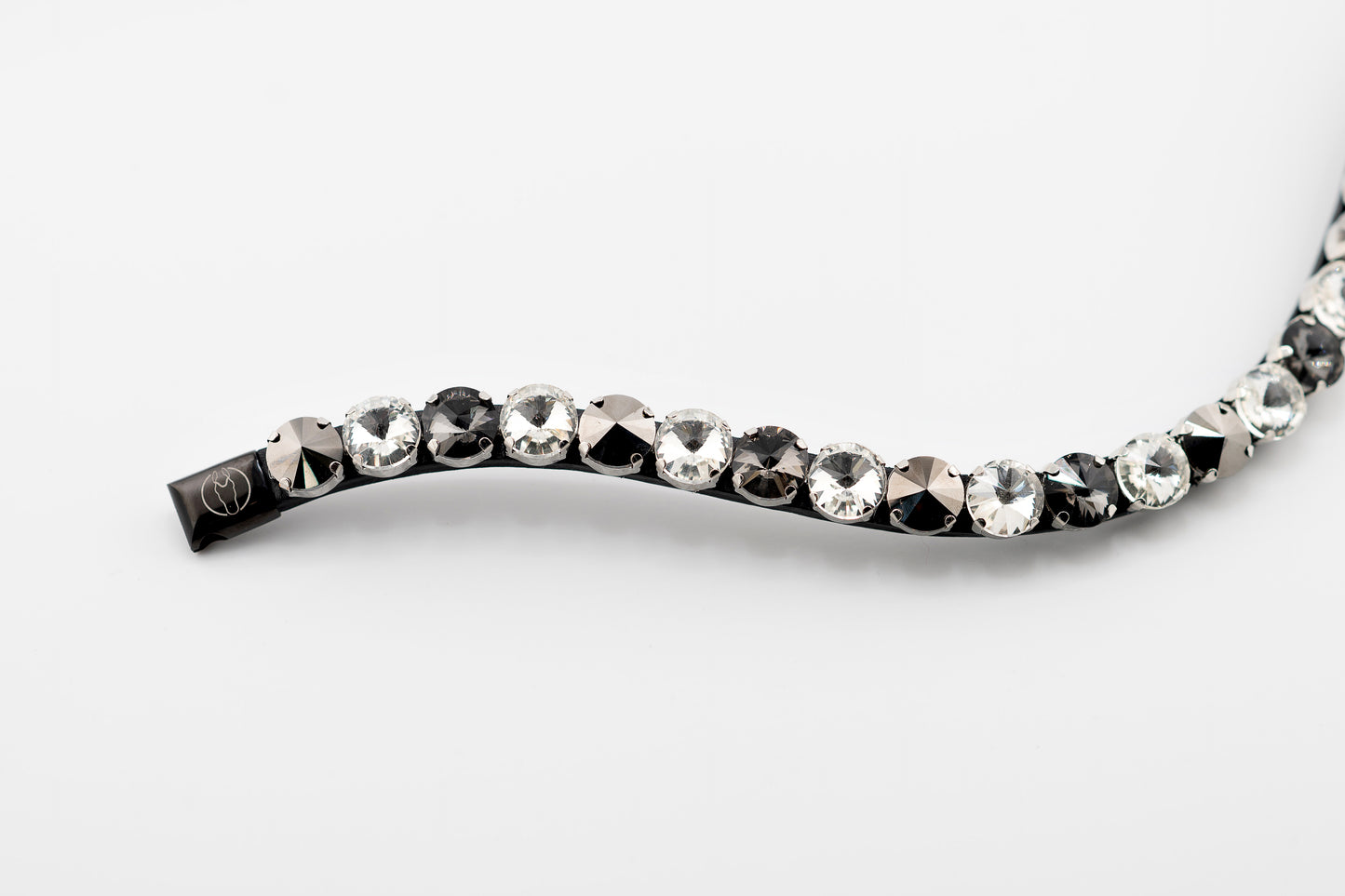 Horse browband Crystal Black&White by IBV Equine
