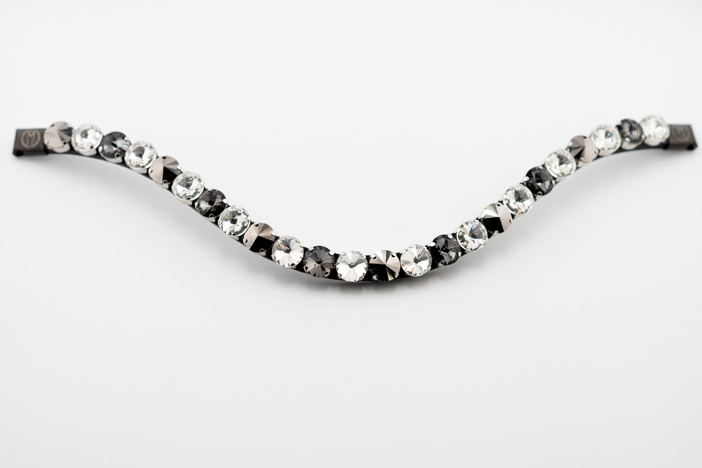 Horse browband Crystal Black&White by IBV Equine