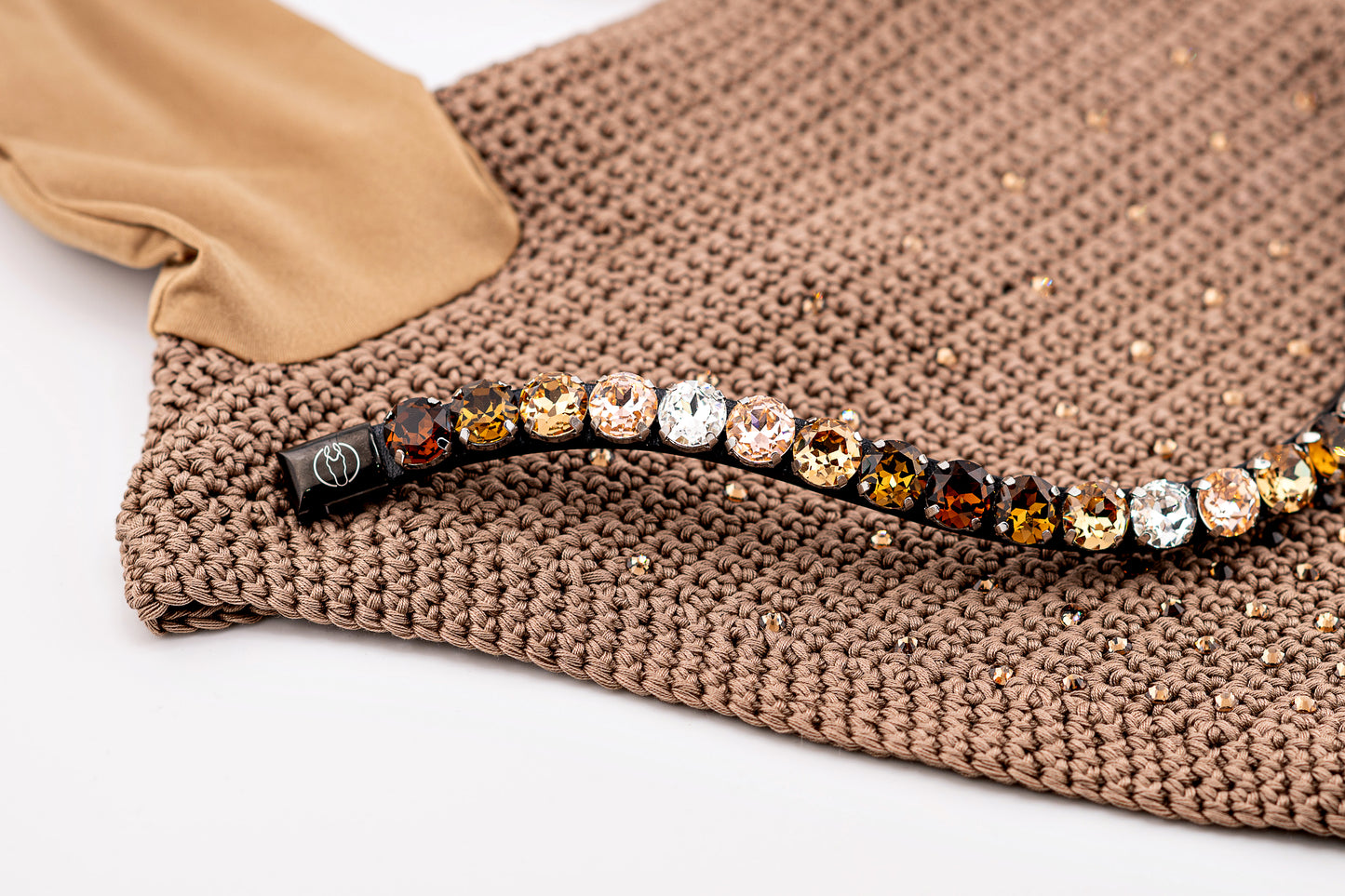 Horse browband Crystal Brown Ombre by IBV Equine