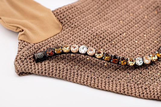 Horse browband Crystal Brown Ombre by IBV Equine