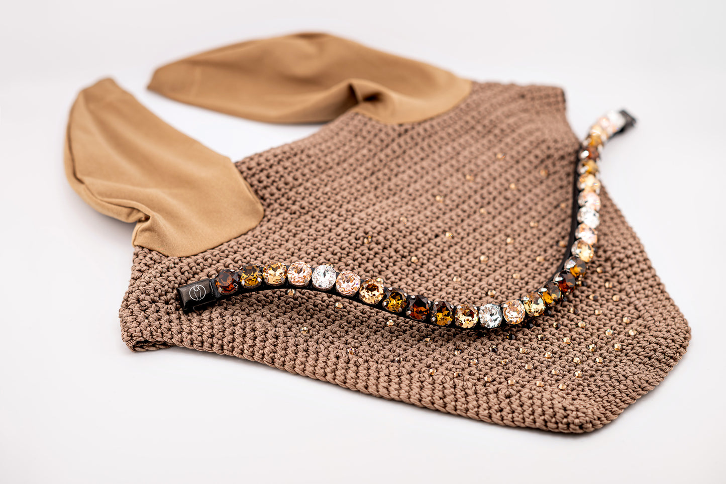 Horse browband Crystal Brown Ombre by IBV Equine