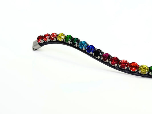 Horse browband Crystal Rainbow by IBV Equine