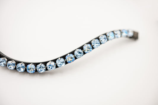 Horse browband Crystal Sky Blue by IBV Equine