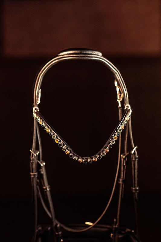 Horse browband Crystal Topaz Lacy S by IBV Equine