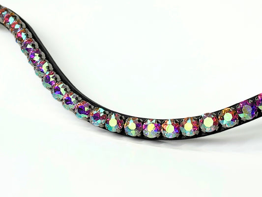 Horse browband Crystal Blue by IBV Equine