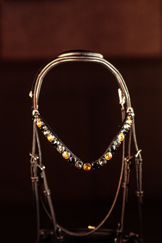 Horse browband Crystal maxi Topaz by IBV Equine