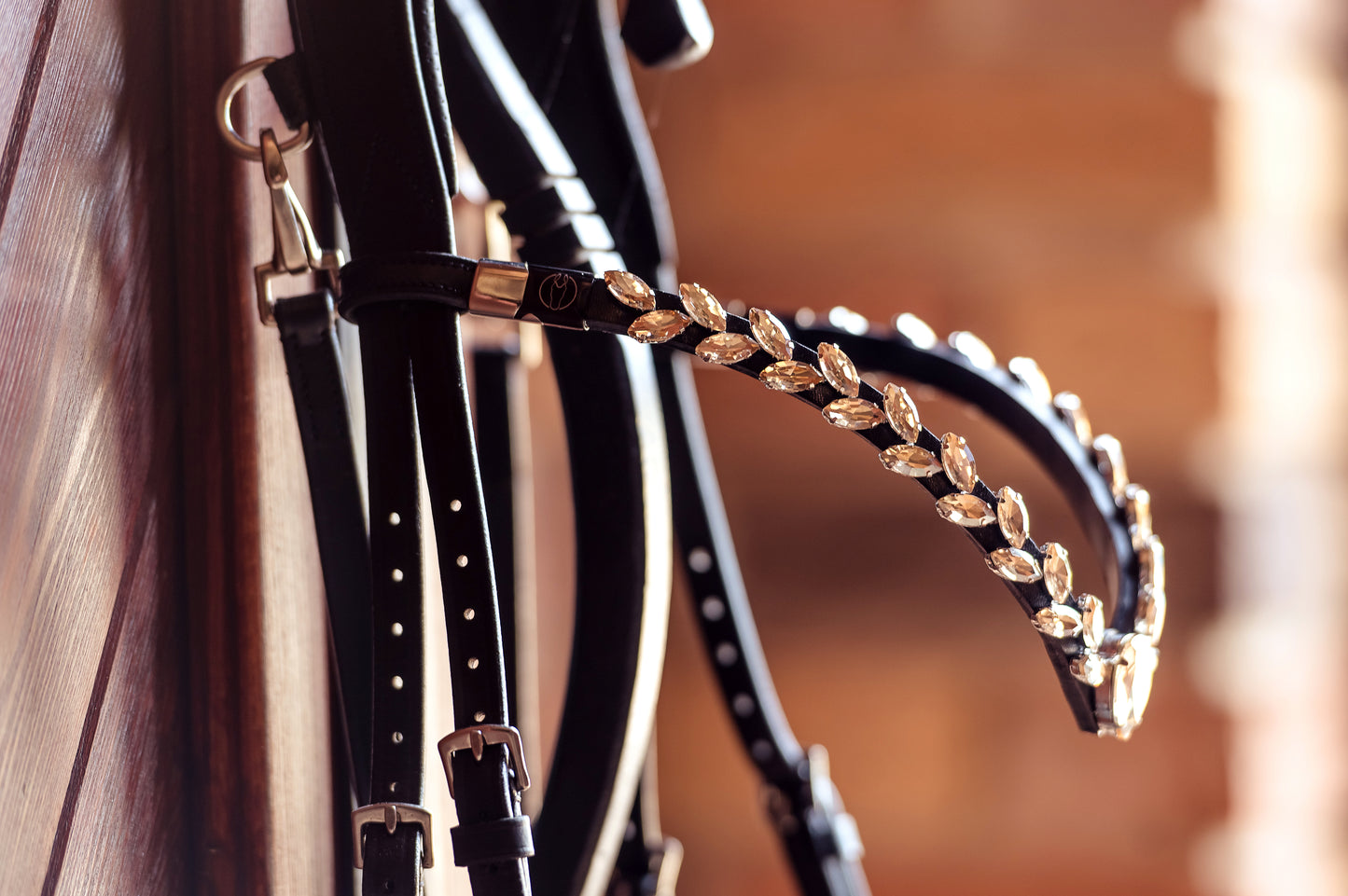 Horse browband Regalia White browband by IBV Equine
Experience a new dimension of browband design. Caesar collection browband is a testament to ancient elegance reimagined for modern equestrianism. Its distinctive V-shape features meticulously placed, leaf-like added a large stone in the center for emphasis radiant sparkle.
Each browband is handmade from scratch using premium European materials and durable leather. Featuring our exclusive magnetic snap system