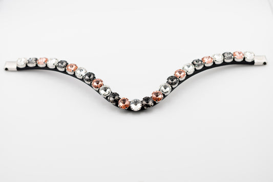 IBV EQUINE Crystal pink black white browband