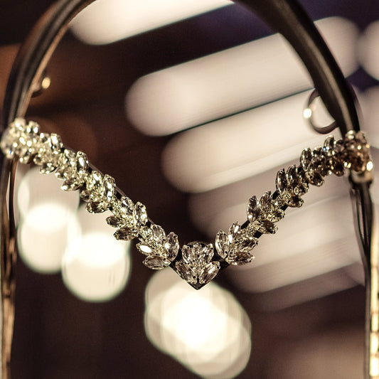 Horse browband Caesar White by IBV Equine