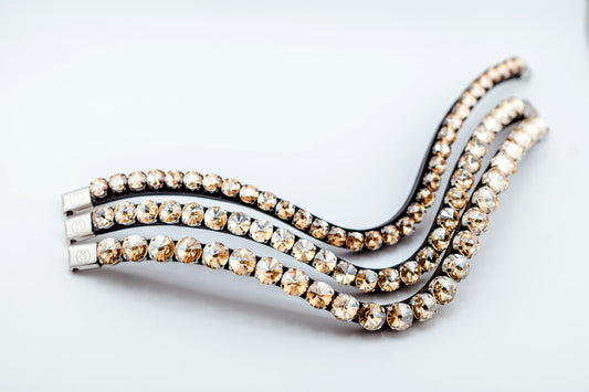 Horse browband Crystal Champagne &nbsp;by IBV Equine