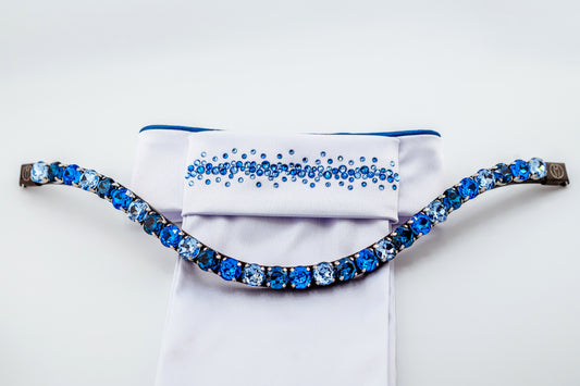 Horse browband Crystal &nbsp;Ocean Sky by IBV Equine