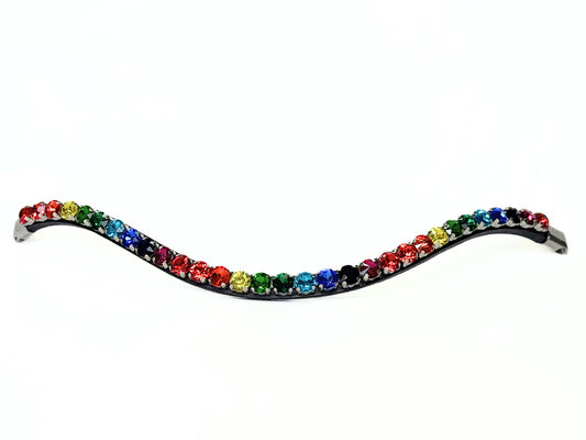 Horse browband Crystal Rainbow by IBV Equine
