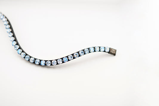 Horse browband Crystal Sky Blue by IBV Equine