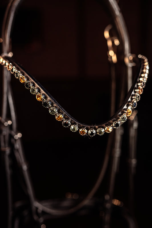 Horse browband Crystal Topaz Lacy S by IBV Equine