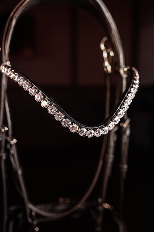 Horse browband Crystal White Diamond by IBV Equine