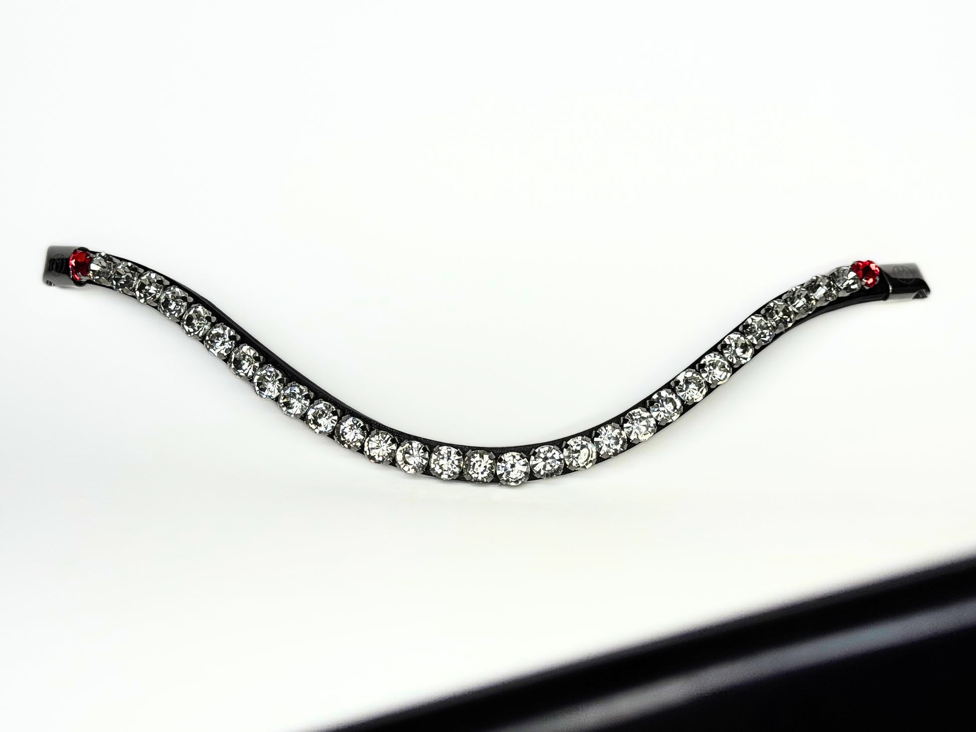 Horse browband Crystal White Heart by IBV Equine