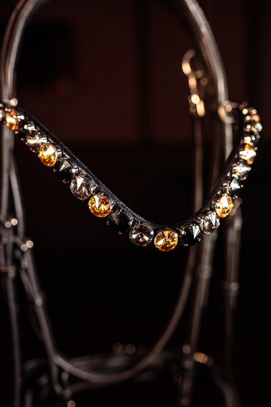 Horse browband Crystal maxi Topaz by IBV Equine