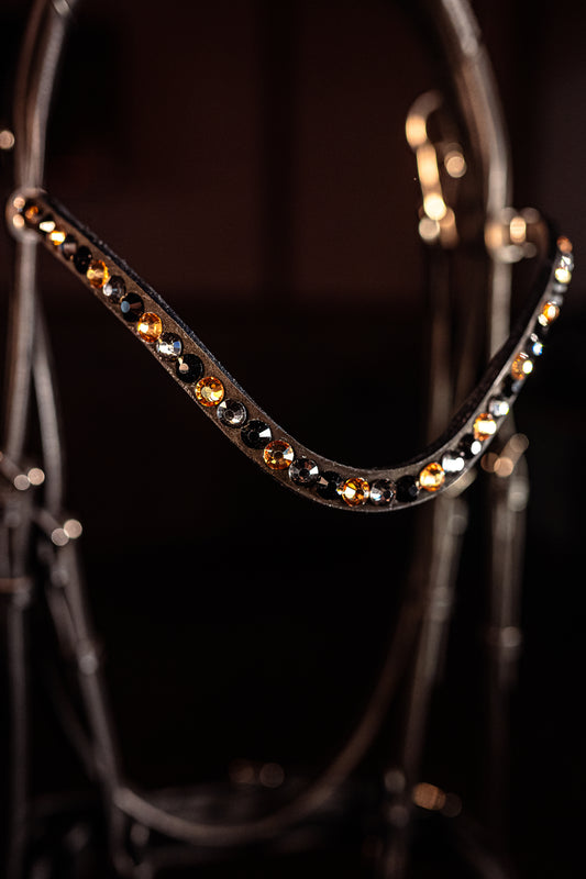 Horse browband Crystal mini Topaz by IBV Equine