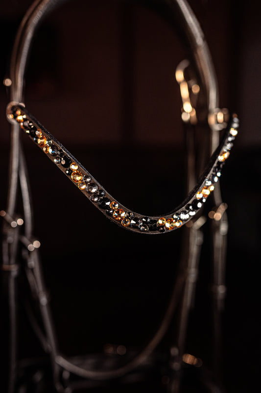 Horse browband Crystal mini Topaz by IBV Equine